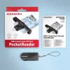 Axagon CRE-SMPC USB-C Smart Card / ID kortelių skaitytuvas PocketReader, juodas