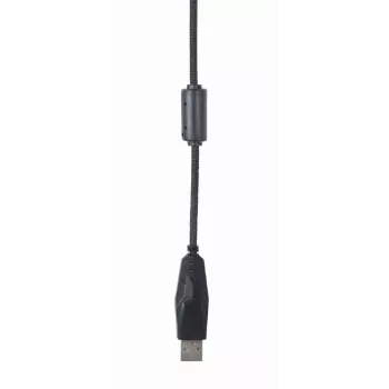 Laidinė USB žaidimų pelė GEMBIRD MUS-UL-02 — ambidekstrinė, 2400 DPI, 6 mygtukai, juoda