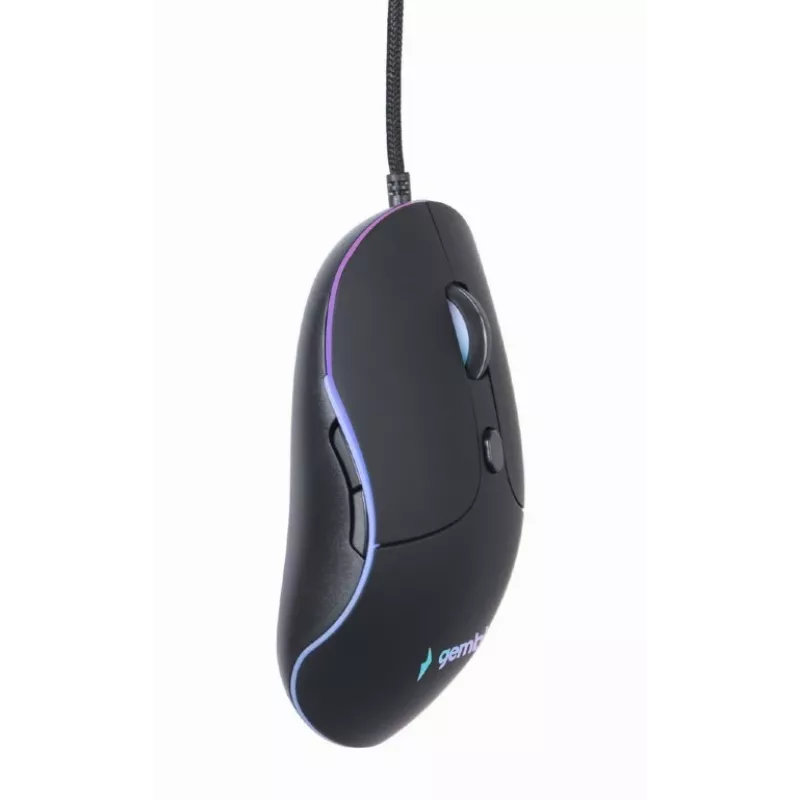 Gembird MUS-UL-02 USB pelė su apšvietimu, 6 mygtukai, juoda