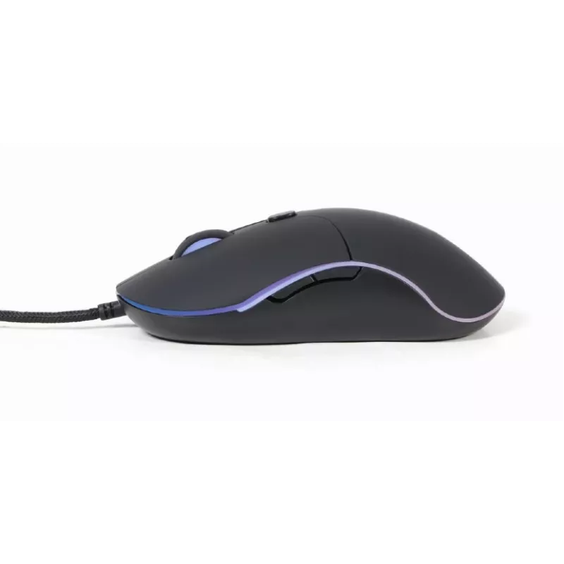 Gembird MUS-UL-02 USB pelė su apšvietimu, 6 mygtukai, juoda