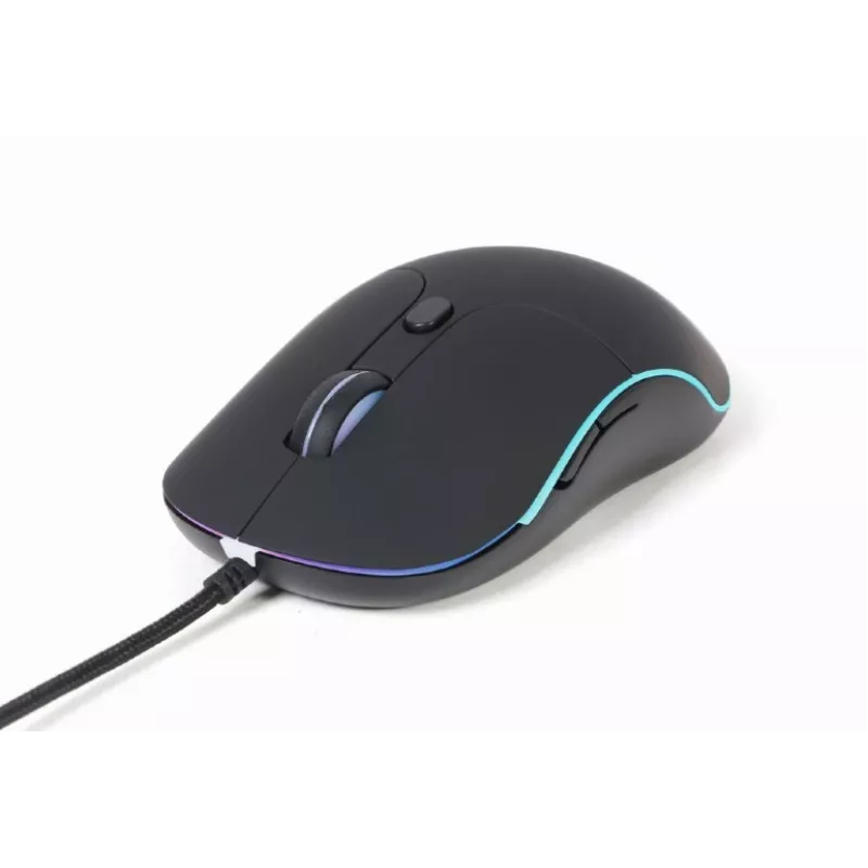 Gembird MUS-UL-02 USB pelė su apšvietimu, 6 mygtukai, juoda