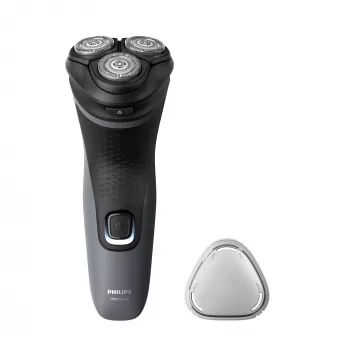 Philips Shaver 1000 Series S1142/00 elektrinis skustuvas, sukamasis, juodas, pilkas, PowerCut ašmenų sistema, SH30, 2 metai, baterija