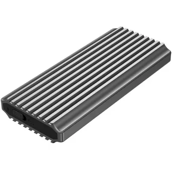 SSD dėklas GEMBIRD EE2280-U3C-03 Juodas vienam M.2 diskui, USB 3.2 Gen 2 (10 Gbit/s), USB Type-C, aliuminis