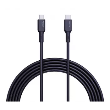 AUKEY USB įkrovimo laidas - 1x USB Type-C į 1x USB Type-C - PD 100W 5A - 1m Juodas (Silikonas)