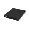 Išorinis DVD-RW optinis įrenginys Qoltec 51858, USB 2.0 & eSATA, dėklo įkėlimas, juodas, 24x CD / 8x DVD