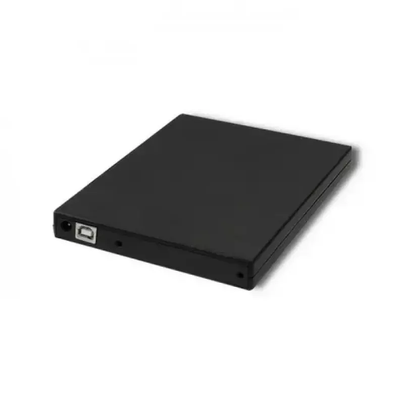 Išorinis DVD-RW optinis įrenginys Qoltec 51858, USB 2.0 & eSATA, dėklo įkėlimas, juodas, 24x CD / 8x DVD