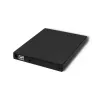 Išorinis DVD-RW optinis įrenginys Qoltec 51858, USB 2.0 & eSATA, dėklo įkėlimas, juodas, 24x CD / 8x DVD