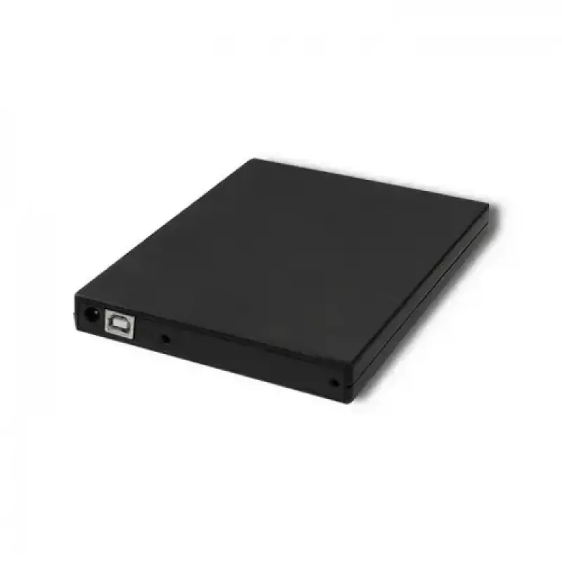 Išorinis DVD-RW optinis įrenginys Qoltec 51858, USB 2.0 & eSATA, dėklo įkėlimas, juodas, 24x CD / 8x DVD