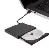 Išorinis DVD-RW optinis įrenginys Qoltec 51858, USB 2.0 & eSATA, dėklo įkėlimas, juodas, 24x CD / 8x DVD