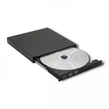 Išorinis DVD-RW optinis įrenginys Qoltec 51858, USB 2.0 & eSATA, dėklo įkėlimas, juodas, 24x CD / 8x DVD