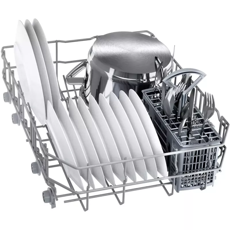 Bosch SPS2HKW58E indaplovė Serie 2 siaura 45 cm, 10 komplektų, 46 dB, nerūdijančio plieno vidus