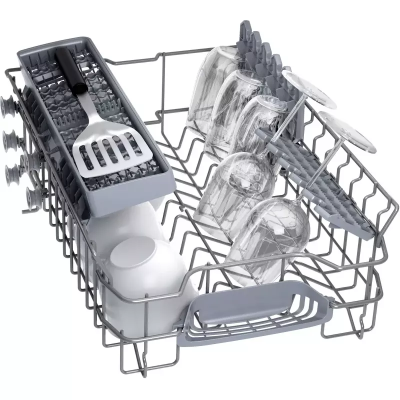 Bosch SPS2HKW58E indaplovė Serie 2 siaura 45 cm, 10 komplektų, 46 dB, nerūdijančio plieno vidus