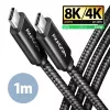 USB kabelis Axagon BUCM4X-CM10AB USB4 Gen 3x2 1m Juodas