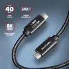 USB kabelis Axagon BUCM4X-CM10AB USB4 Gen 3x2 1m Juodas