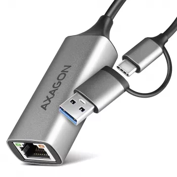 Axagon ADE-TXCA USB-C / USB-A 3.2 Gen 1 – Gigabit Ethernet adapteris, Asix AX88179