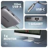 Axagon HMC-5HL USB 5Gbps 2x USB-A HDMI 4K/60Hz RJ-45 PD 100W 20cm USB-C laidas