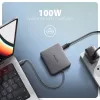 Axagon HMC-5HL USB 5Gbps 2x USB-A HDMI 4K/60Hz RJ-45 PD 100W 20cm USB-C laidas