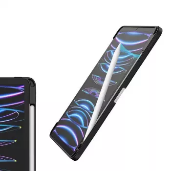 Dėklas Folio Crong CRG-PRF-IPD11-BLK, skaidrus, skirtas iPad Pro 11 2022/2021