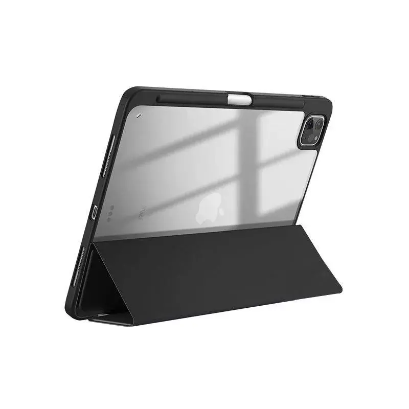 Dėklas Folio Crong CRG-PRF-IPD11-BLK, skaidrus, skirtas iPad Pro 11 2022/2021