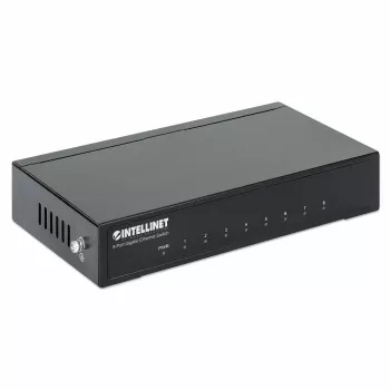 Intellinet 8 prievadų Gigabit Ethernet tinklo jungiklis, stalinis, metalinis korpusas, IEEE 802.3az
