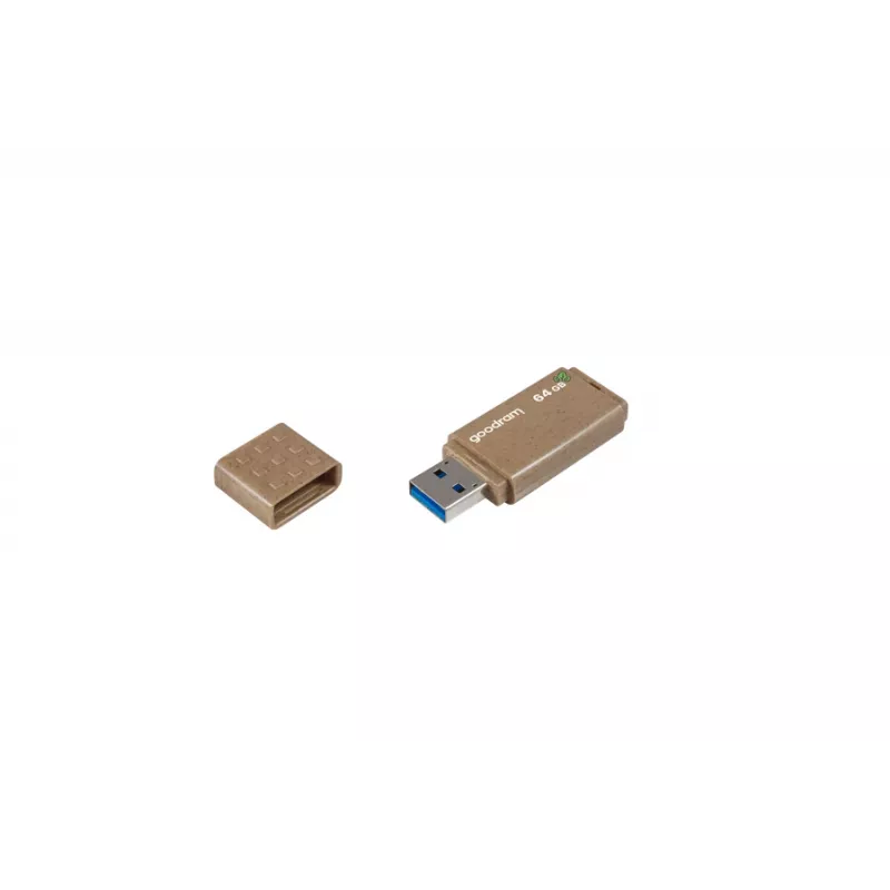 USB atmintukas GOODRAM UME3 64 GB, USB Type-A 3.2 Gen 1, skaitymas 60 MB/s, rašymas 20 MB/s, rudas