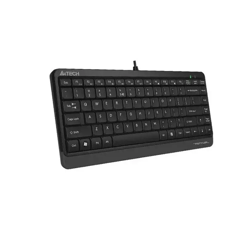 Laidinė USB klaviatūra A4Tech FStyler FK11 – kompaktiškas standartinis išdėstymas, anglų kalba, 12 karštųjų klavišų, riešo atrama, 1,5 m laidas