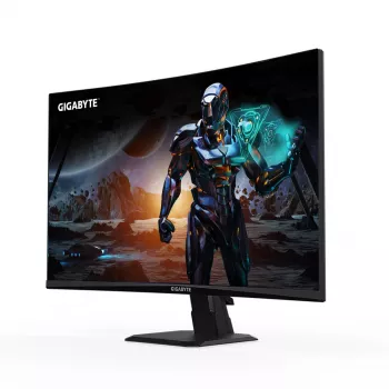 GIGABYTE GS27FC 27 colių FHD išlenktas žaidimų monitorius - 1920 x 1080, 180Hz, 1ms, 250 cd/m², FreeSync Premium, HDR Ready, HDMI 2.0, DisplayPort 1.4