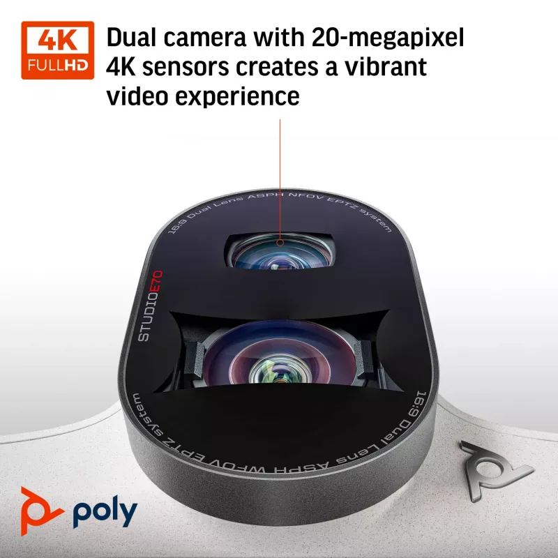 Išmanioji kamera POLY Studio E70 20 MP 4K Ultra HD balta