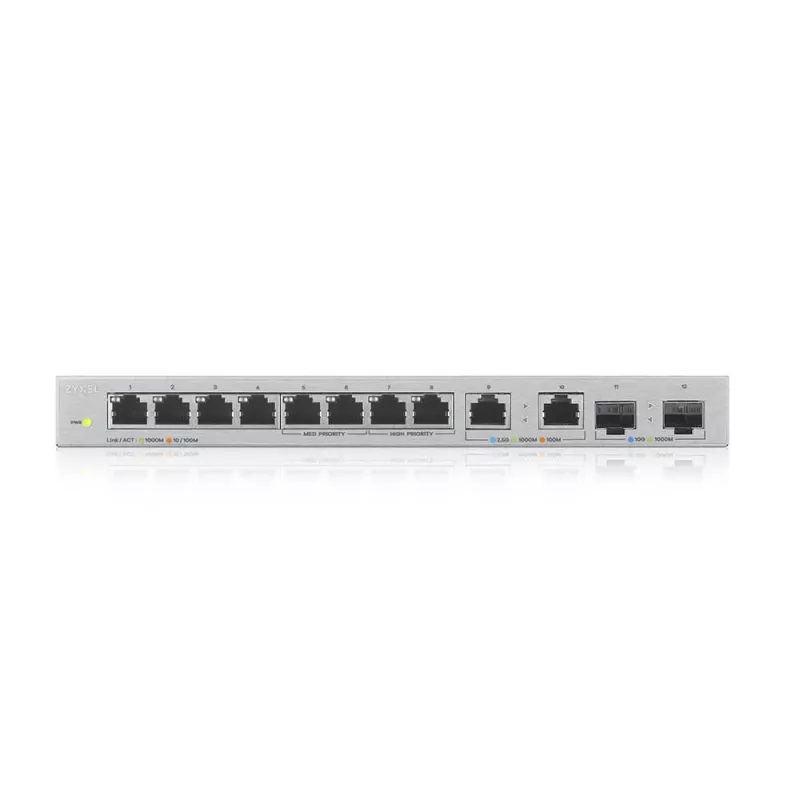 Zyxel XGS1010-12-ZZ0102F nevaldomas tinklo jungiklis Gigabit Ethernet (10/100/1000) pilka