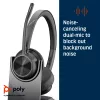 HP Poly Voyager 4320 UC stereo USB-A ausinės + BT700 USB-A adapteris + įkrovimo stovas