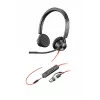 HP Poly Blackwire 3325 Stereo Microsoft Teams sertifikuota ausinė su USB-C, 3,5 mm lizdu ir USB-C/A adapteriu