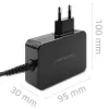 Qoltec 52388 GaN Power PRO 100 W USB-C PD sieninis greitasis įkroviklis 20 V 5 A juodas