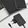 Qoltec 52388 GaN Power PRO 100 W USB-C PD sieninis greitasis įkroviklis 20 V 5 A juodas