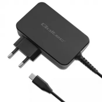 Qoltec 52388 GaN Power PRO 100 W USB-C PD sieninis greitasis įkroviklis 20 V 5 A juodas