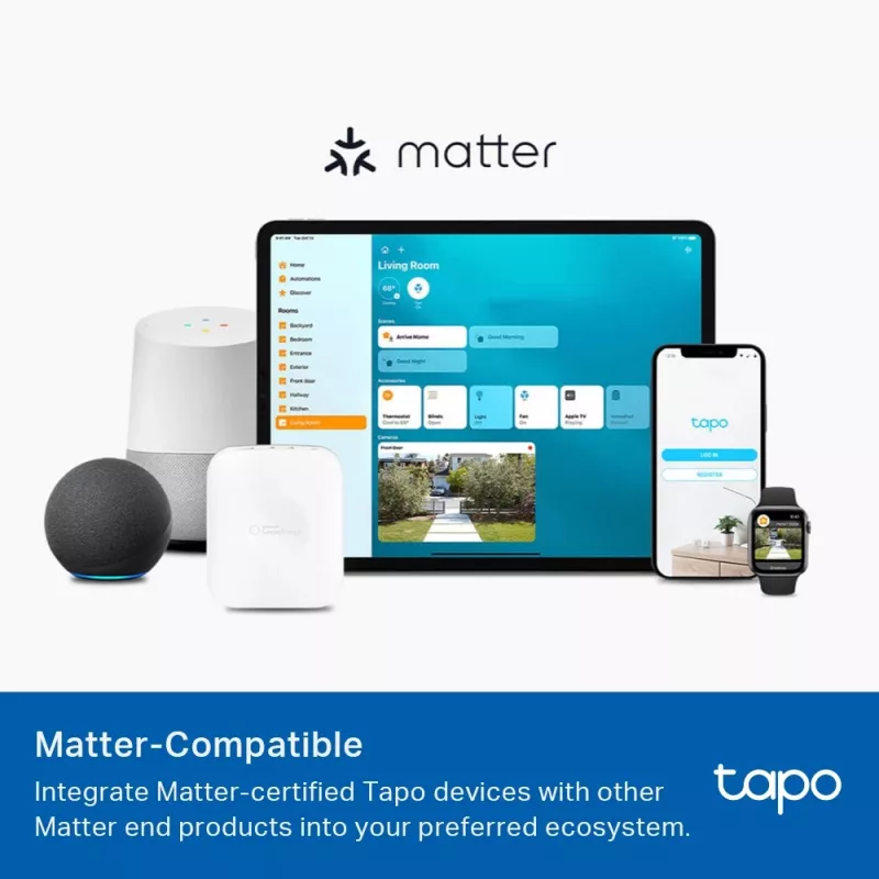 TP-Link Tapo L535E išmanioji lemputė, daugiaspalvė, Matter, 1055 liumenų, Wi-Fi/Bluetooth, balta, LED