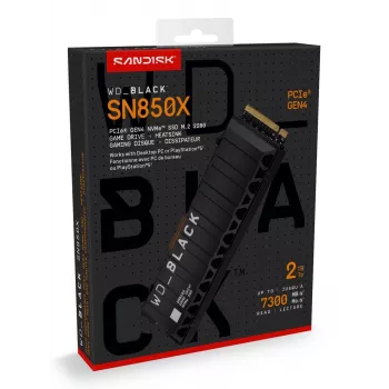 WESTERN DIGITAL SSD WD_BLACK SN850X 2TB PCIe Gen4 x4 M.2 2280 su radiatoriumi