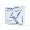 Nešiojamojo kompiuterio stovas Gembird NBS-D1-03 sidabrinis aliuminis iki 39,6 cm (15,6 col.), sulankstomas, aukštis 60 mm, maks. apkrova 5 kg