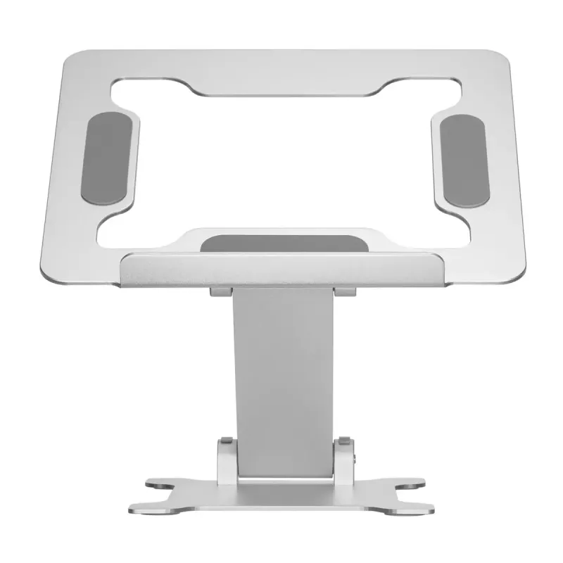 Nešiojamojo kompiuterio stovas Gembird NBS-D1-03 sidabrinis aliuminis iki 39,6 cm (15,6 col.), sulankstomas, aukštis 60 mm, maks. apkrova 5 kg