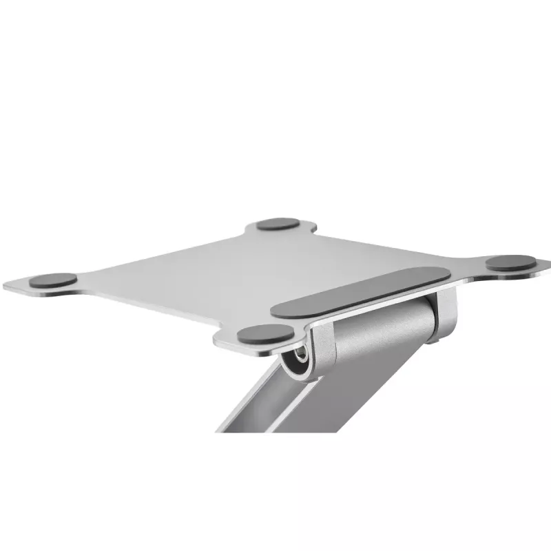 Nešiojamojo kompiuterio stovas Gembird NBS-D1-03 sidabrinis aliuminis iki 39,6 cm (15,6 col.), sulankstomas, aukštis 60 mm, maks. apkrova 5 kg