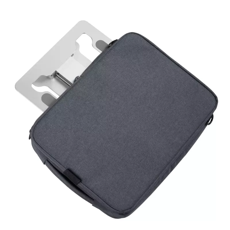 Nešiojamojo kompiuterio stovas Gembird NBS-D1-03 sidabrinis aliuminis iki 39,6 cm (15,6 col.), sulankstomas, aukštis 60 mm, maks. apkrova 5 kg