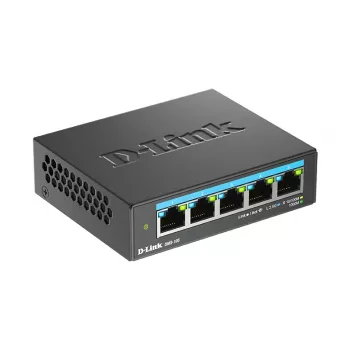 D-Link DMS-105 5 prievadų 2.5G daugiagigabitis darbalaukio jungiklis, nevaldomas L2, 5x2.5G prievadai
