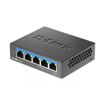 D-Link DMS-105 5 prievadų 2.5G daugiagigabitis darbalaukio jungiklis, nevaldomas L2, 5x2.5G prievadai