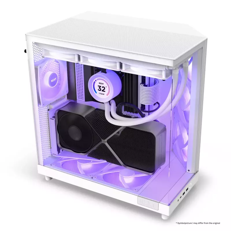 Kompiuterio korpusas NZXT H6 Air Flow Midi Tower Baltas