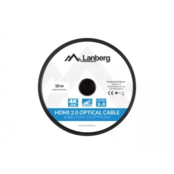 LANBERG HDMI kabelis M/m V2.0 optinis AOC - 10m juodas