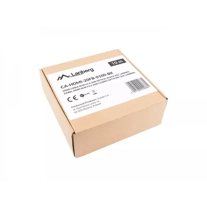 LANBERG HDMI kabelis M/m V2.0 optinis AOC - 10m juodas