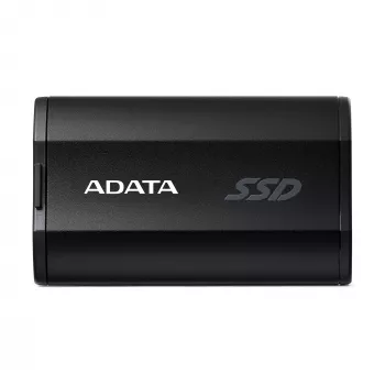 Nešiojamas SSD ADATA SD810 500 GB — USB Type-C, USB 3.2 Gen 2x2, 2000 MB/s, IP68, aliuminis, juodas