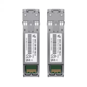 Tinklo siųstuvas-imtuvas UBIQUITI UACC-OM-MM-10G-D-2, 10 Gbit/s, kelių režimų 850 nm, LC, 2 vnt.
