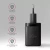 Sieninis įkroviklis Axagon ACU-PQ20 QC3.0 PD Type-C 20W Juodas