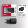 Sieninis įkroviklis Axagon ACU-PQ20 QC3.0 PD Type-C 20W Juodas