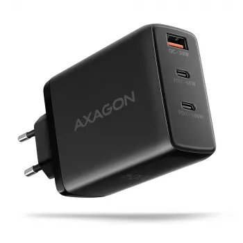 Sieninis įkroviklis Axagon ACU-DPQ100 GaN 100W, 3 išėjimai, PD3.0 / QC4+